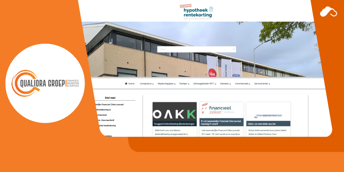 Webapplicatie ‘Extranet’ voor Qualiora Groep