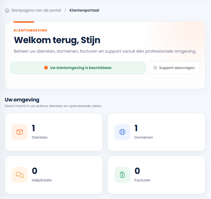 vernieuwd klantenportaal